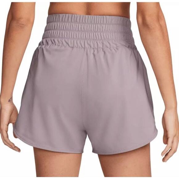 Nike One Dri-Fit Ultra High Waisted 3” Brief Lined Shorts in Violet Ore, size S - Picture 2 of 7
